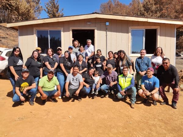 LISTA LA PRIMERA VIVIENDA DE EMERGENCIA EN EL SECTOR RURAL DE PURÉN