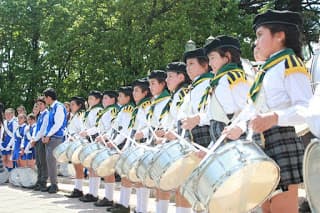 BRILLANTE TERCER ENCUENTRO DE BANDAS ESCOLARES, EN PÙRÉN