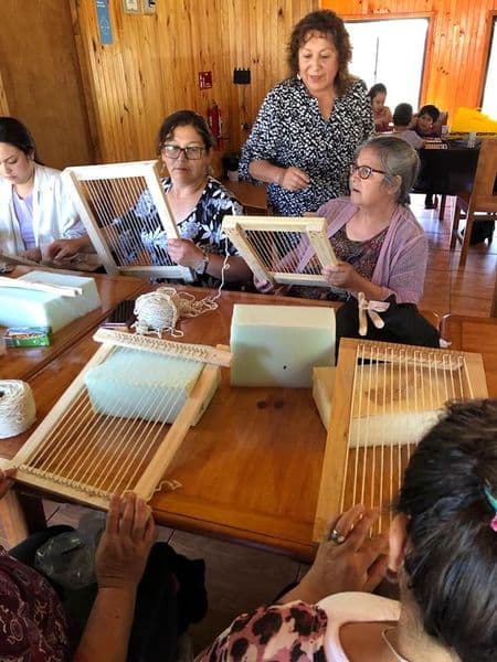 PURENINAS PARTICIPARON DE TALLER DE TELARES Y MURALES EN LANA DE VELLÓN
